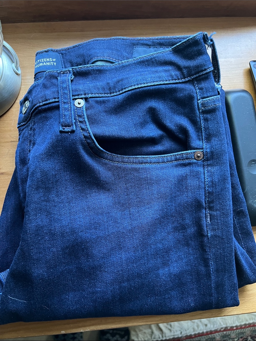 Citizens Of Humanity Dark Blue Straight-Leg Jeans